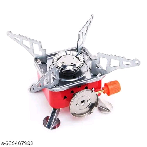 Portable Camping Gas Stove with Piezo Ignition & Foldable Support Arms