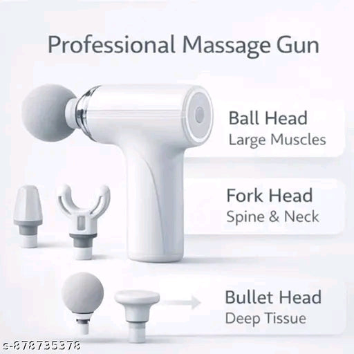 Professional Deep Tissue Massage Gun with 4 Interchangeable Heads